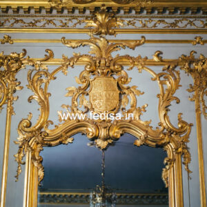 Wooden Wall Panel Design L Shape Hall Pop Design No-2069