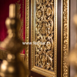 Heritage Wall Style Square Pop Ceiling Design No-2141
