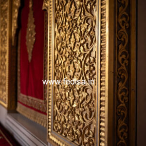 Classic Tv Wall Design Pink Ceiling Design No-2347