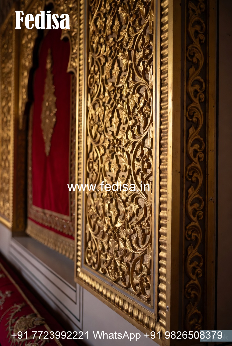 Classic Tv Wall Design Pink Ceiling Design No-2347