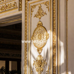 Baroque Wall Design Gypsum Bedroom Ceiling Design No-2598