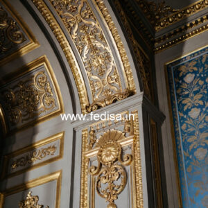 Carved Wall Panels Small Hall False Ceiling Design No-2655