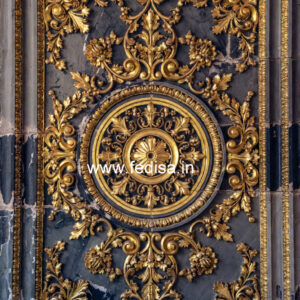 Wooden Wall Panel Design False Ceiling Design With Jhumar No-2715