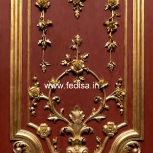 Feature Wall Classic Style Lobby Fall Ceiling Design No-2766