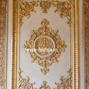 Classic Living Room Wall Design Wpc False Ceiling No-2913