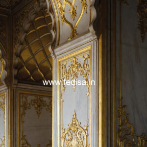 Stone Wall Cladding False Ceiling Small Room No-3026