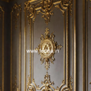 Dining Room Wall Design Classic False Ceiling Cornice Price No-3029