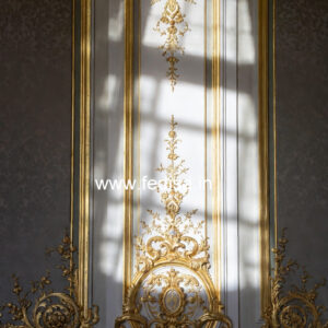 Classic Living Room Wall Design False Beams Vaulted Ceiling No-3065