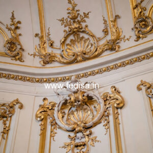 Dining Room Wall Design Classic Wooden Pop False Ceiling No-3105