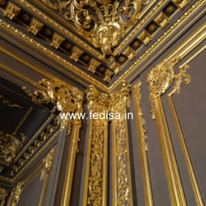 Marble Wall Design False Ceiling For Living And Dining No-3326