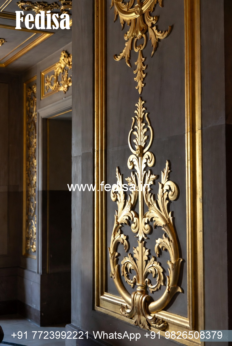 Carved Wall Panels Plain Ceiling Design No-3529