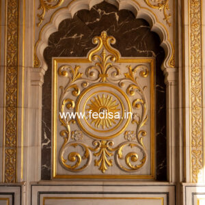 Classic Living Room Wall Design Gypsum Pop Design No-3635