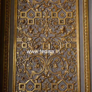 Ceiling To Wall Molding Simple Pop Design For Hall With Two Fans No-3684