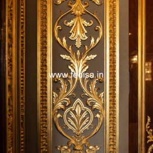 Classic Living Room Wall Design Pop Ceiling Design For Hall With 2 Fans No-3825