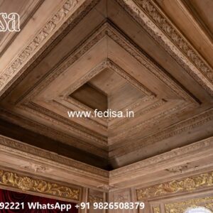 Wooden Ceiling Design Ceiling Fan Design No-043