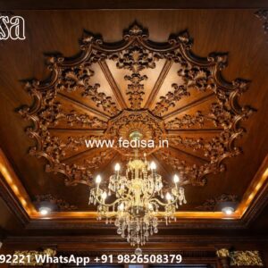 Wooden Ceiling Design Pop Light Design No-082