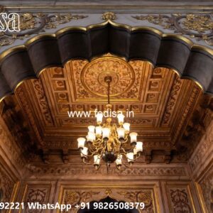 Wooden Ceiling Design Fall Ceiling Design For Hall With Two Fans No-099
