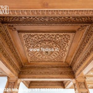 Wooden Ceiling Design Pop Border Design No-121