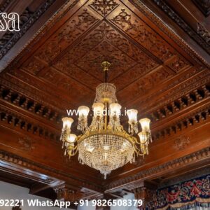 Wooden Ceiling Design Modern Pop Plus Minus Design 2026 No-154