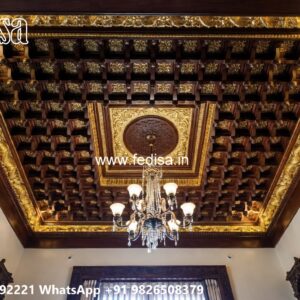 Wooden Ceiling Design Pop Corner Design No-198