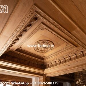 Wooden Ceiling Design Pop Border Patti Price No-305