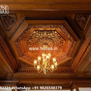 Wooden Ceiling Design Gypsum Pop Design No-381