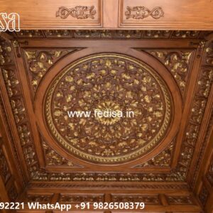 Wooden Ceiling Design Pooja Room Ceiling Design No-414