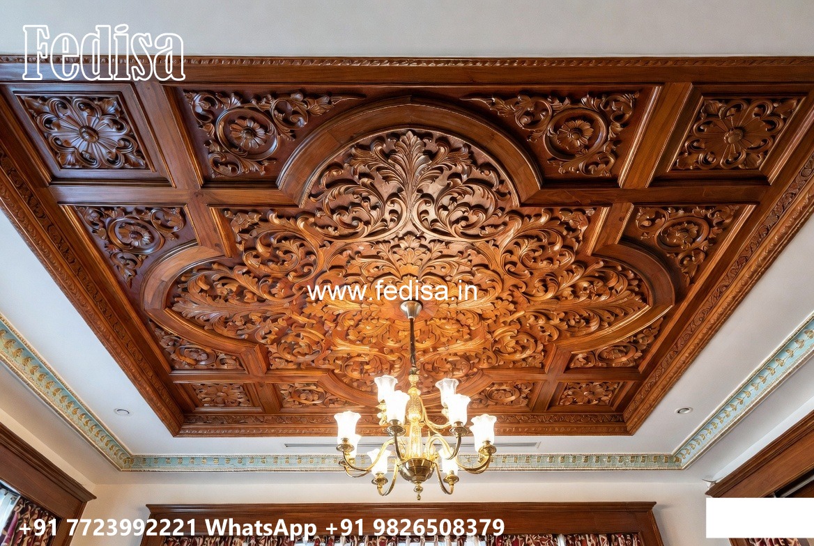 Wooden Ceiling Design Pop Design For Hall With Two Fans No-470