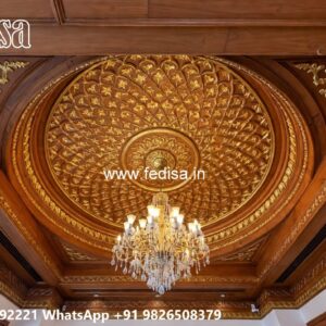Wooden Ceiling Design Simple Ceiling Cement Plaster Design No-477