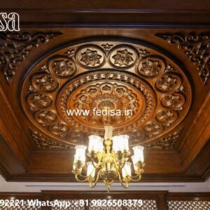 Wooden Ceiling Design Lobby Down Ceiling Design No-487