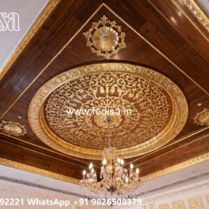 Wooden Ceiling Design Modern False Ceiling Design For Hall With Two Fans No-501