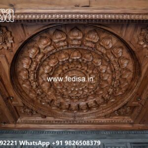 Wooden Ceiling Design Double Fan Ceiling Design No-581