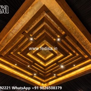 Wooden Ceiling Design Pop Border Patti Design No-587