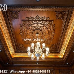 Wooden Ceiling Design Simple False Ceiling Design For Hall With 2 Fans No-596
