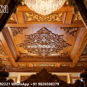 Wooden Ceiling Design Pop Dizain Holl No-607