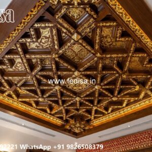 Wooden Ceiling Design Ceiling Flower Design Paint No-693