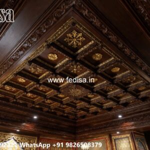 Wooden Ceiling Design Modern Pop Plus Minus Design No-751