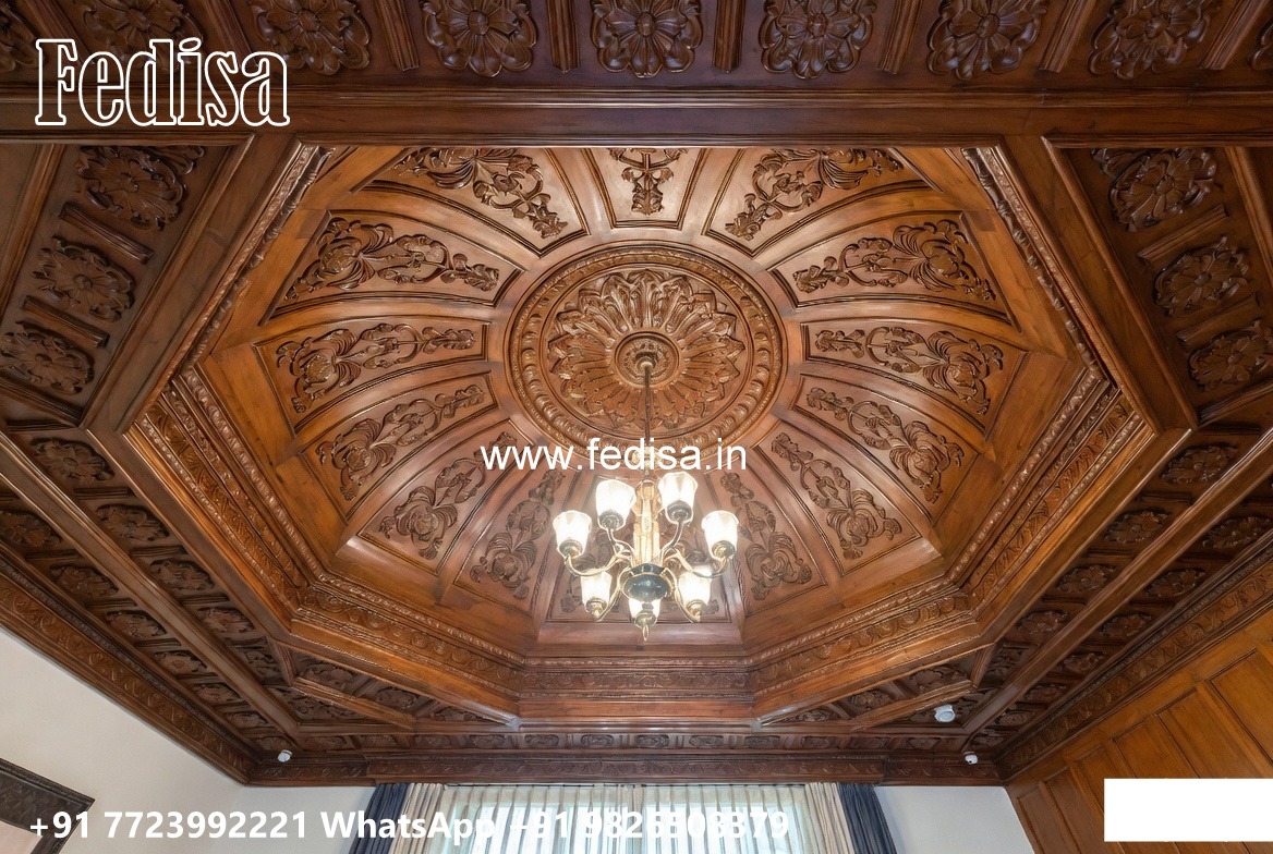 Wooden Ceiling Design Pop Plus Minus Design For Kitchen No-757