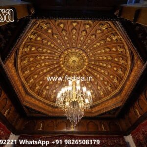 Wooden Ceiling Design Pop Design With Led Lights No-763