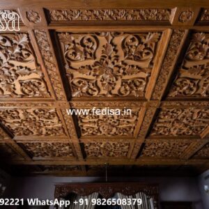 Wooden Ceiling Design Pop Design For Fan No-781