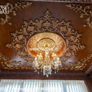 Wooden Ceiling Design Front Balcony False Ceiling Design No-793
