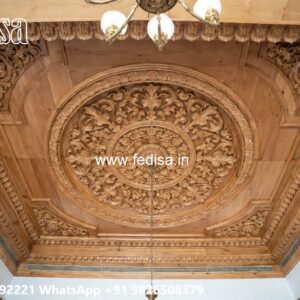 Wooden Ceiling Design Pop Plus Minus Design For Balcony No-796