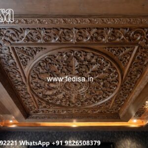 Wooden Ceiling Design Mandir Ceiling Design No-835