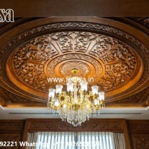Wooden Ceiling Design Simple Dining Ceiling Design No-836