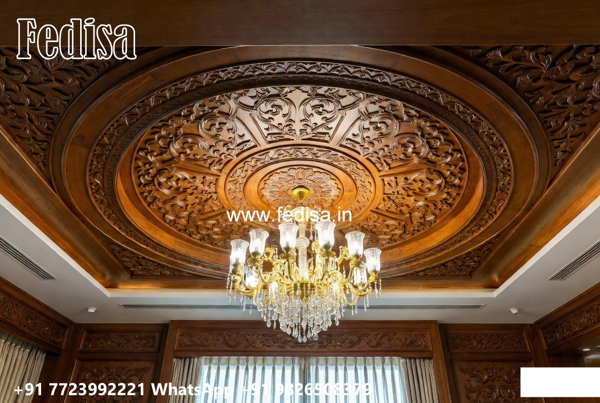 Wooden Ceiling Design Simple Dining Ceiling Design No-836