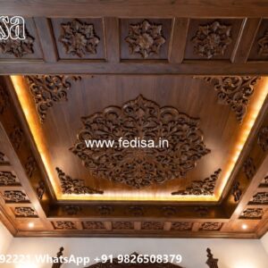 Wooden Ceiling Design Puja Room Pop Design No-1015