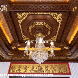 Wooden Ceiling Design Roof Plaster Design No-1049