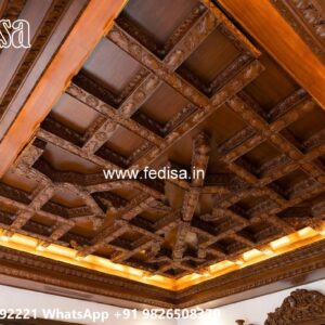 Wooden Ceiling Design Pop Ceiling Flower Design No-1067