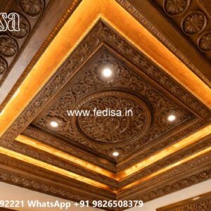 Wooden Ceiling Design Pop Border Design For Bedroom No-1103