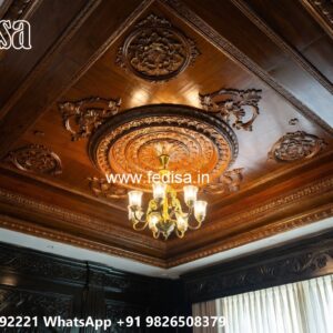Wooden Ceiling Design Main Hall Fall Ceiling Design For Hall With Two Fans No-1121